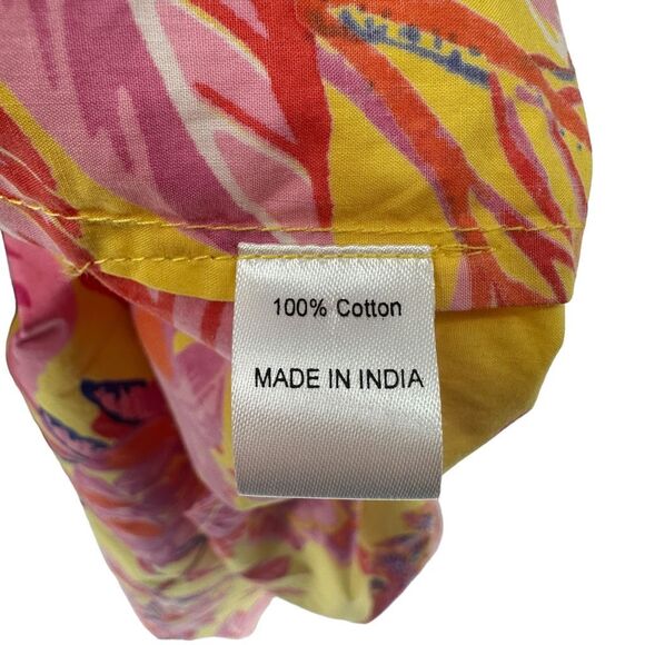 Banjanan Carnation‎ Flamingo Rhododendron Ruffle Maxi Dress Size Small Yellow - Picture 12 of 13